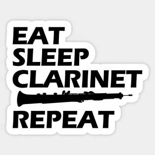 Clarinet - Eat Sleep Clarinet Repeat Sticker